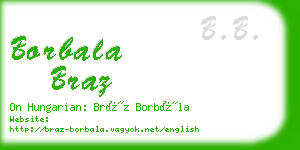 borbala braz business card